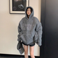 Retro Tweed Pullover Hoodie YLS1013