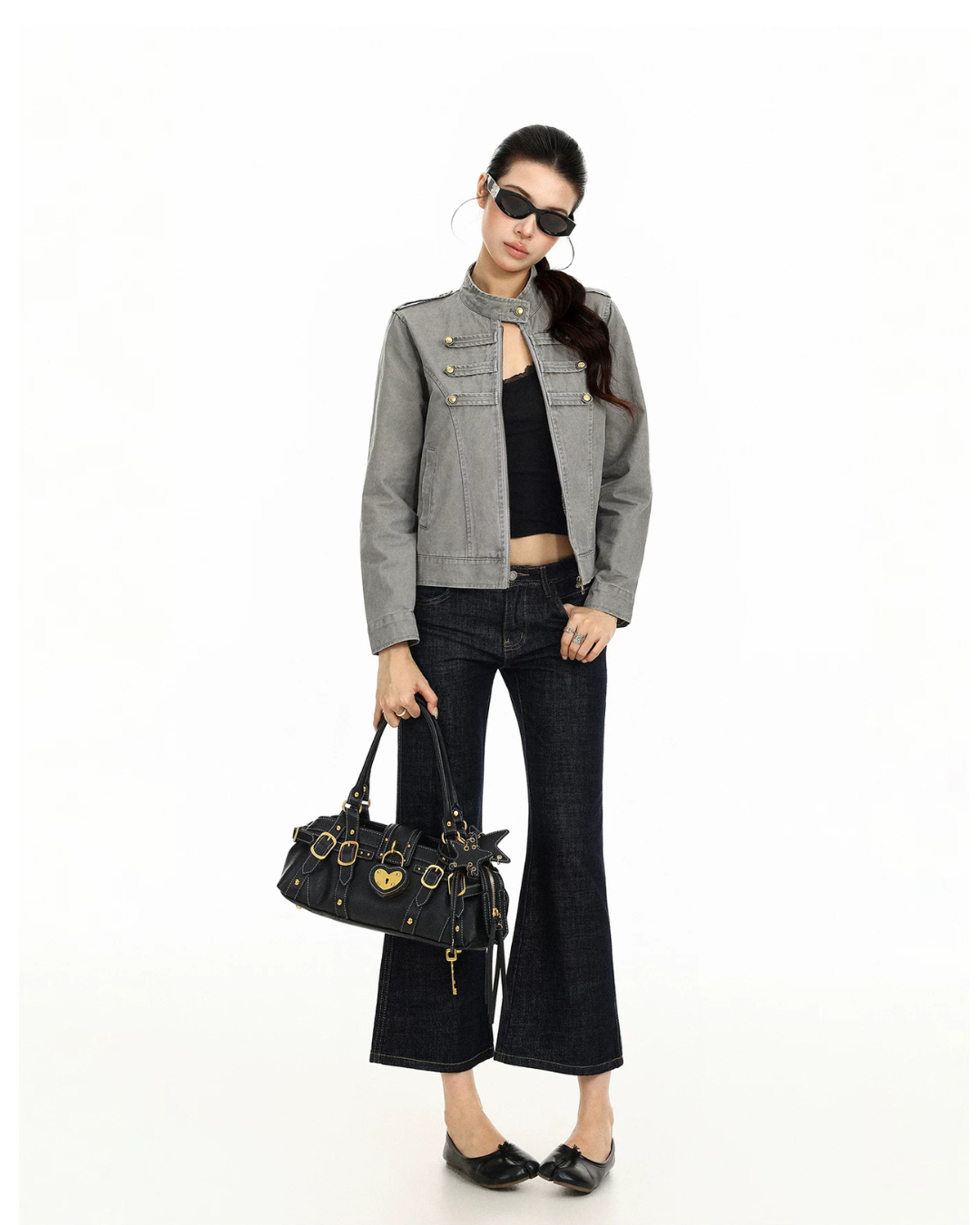 Stand Collar Biker Jacket BGS0058