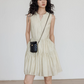 Key Neck Chiffon Sleeveless Dress VAS0118