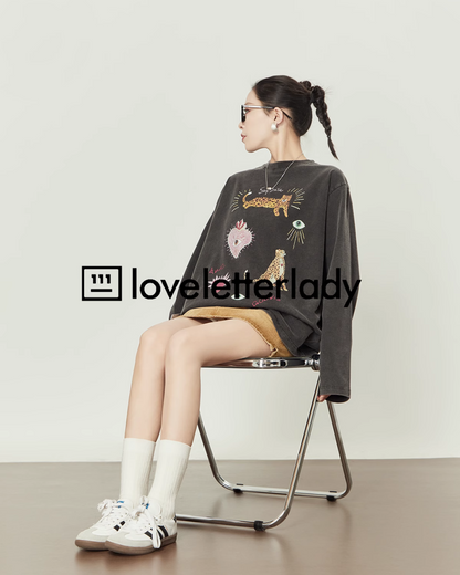 Vintage Tiger Long Sleeve T-Shirt LLA0410