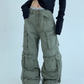 Pocket Design Wide Cargo Pants YLS0889