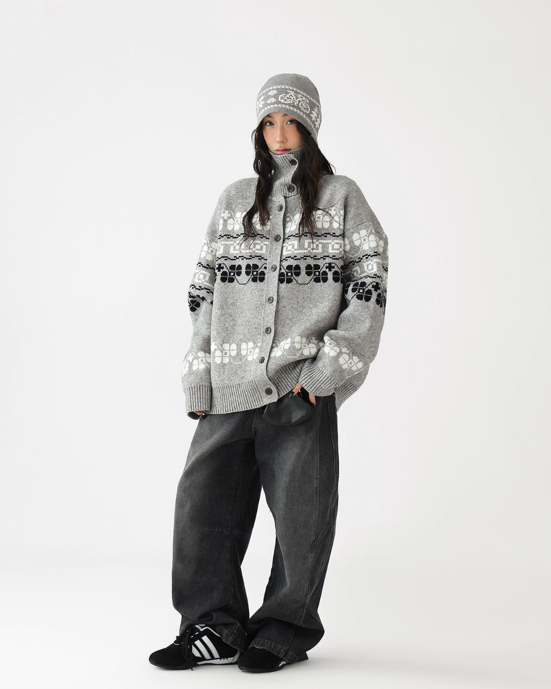 Jacquard High Neck Knit ACS0322