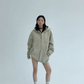 Embossed Logo Zip Hoodie YLS0910