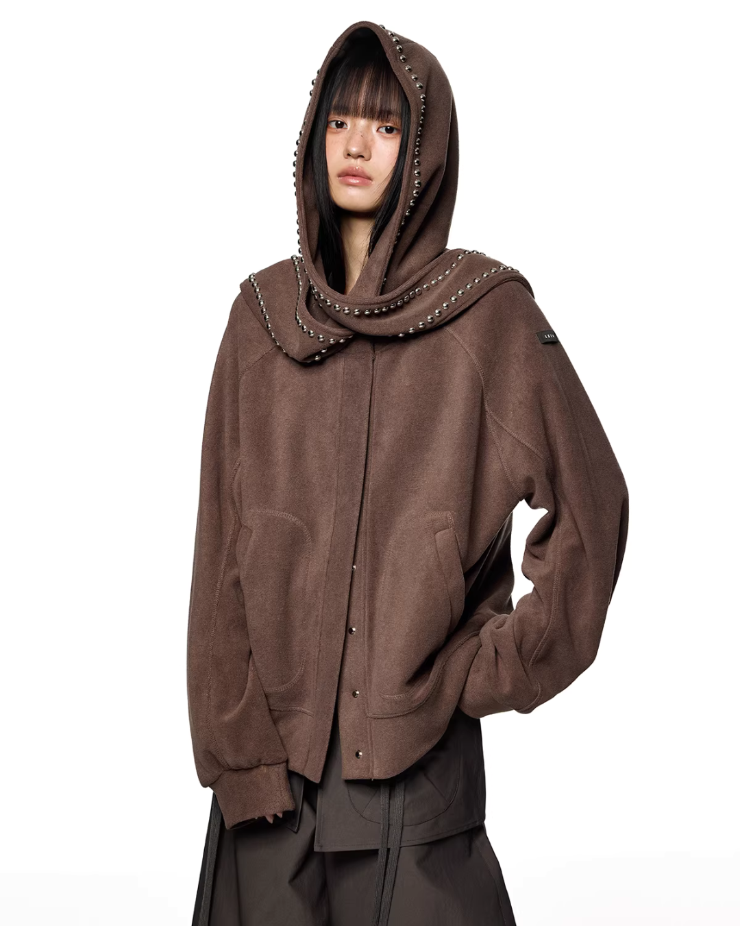 Rabbit Ear Studded Hoodie EZK0098