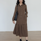 Classic Paid Long Dress VAS0162