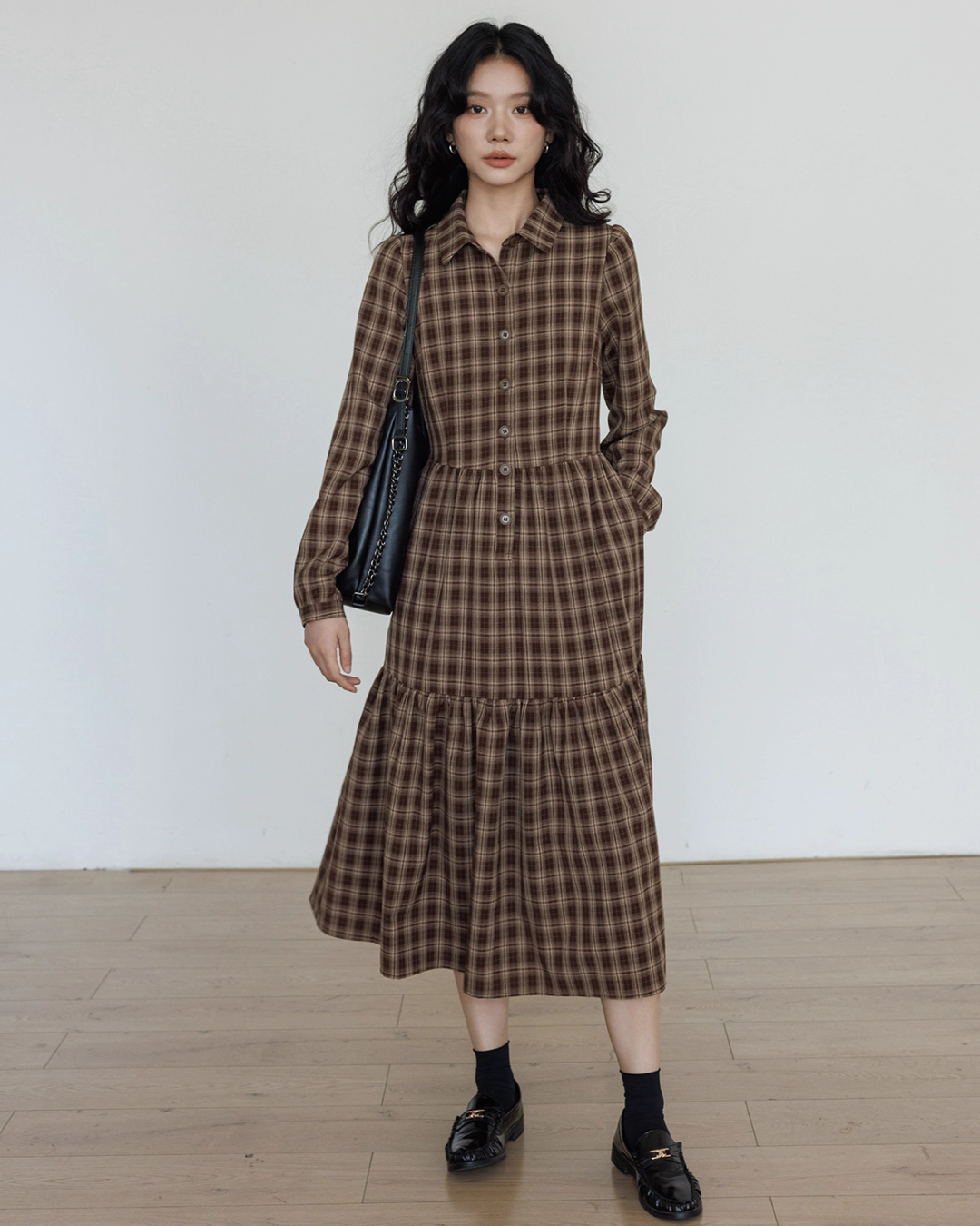 Classic Paid Long Dress VAS0162