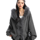 Fur Hood Zip Up Knit BGS0018