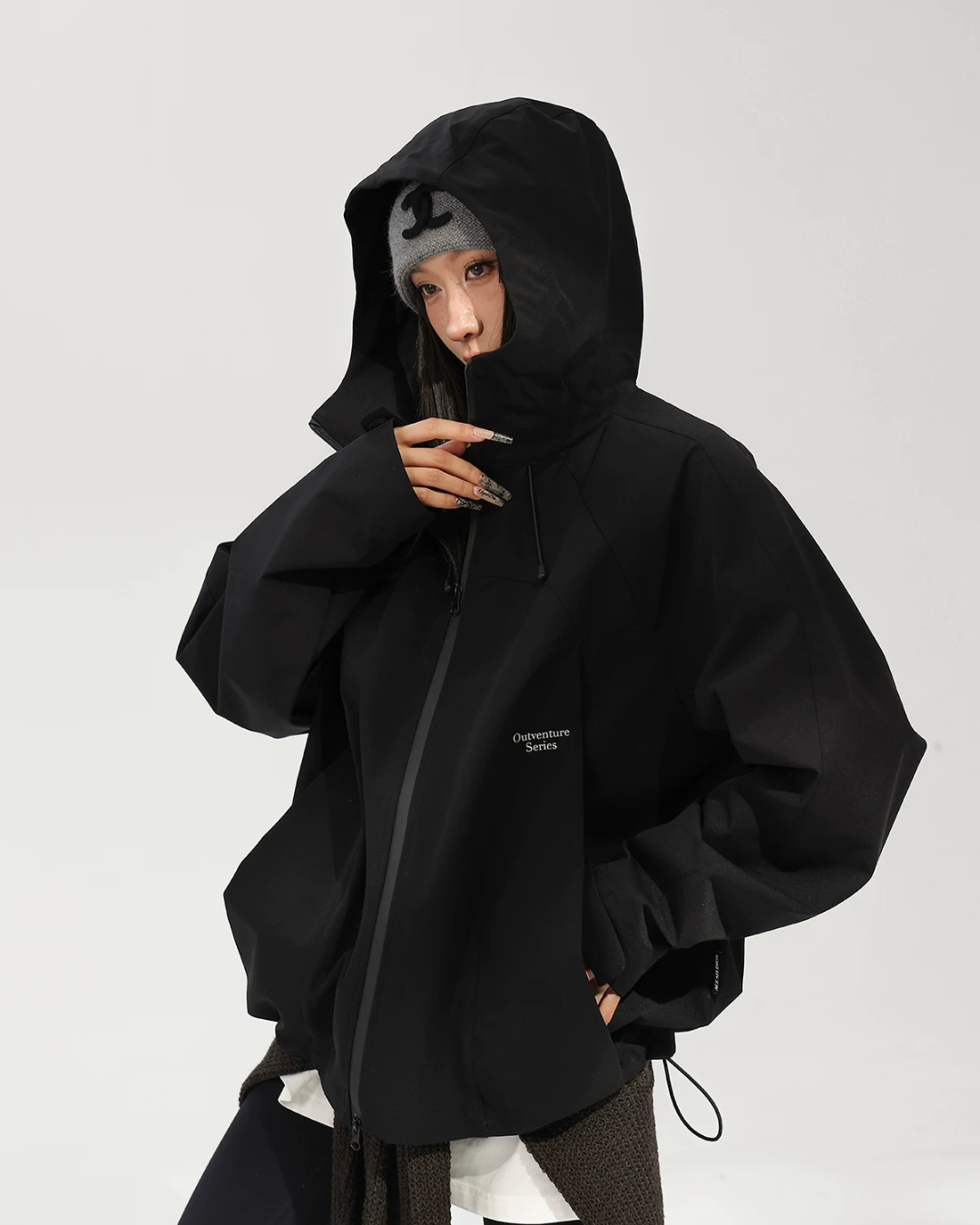 Stand Collar Zip Hoodie ACS0376