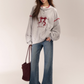 Half Button Ribbon Hood Top ASG0015
