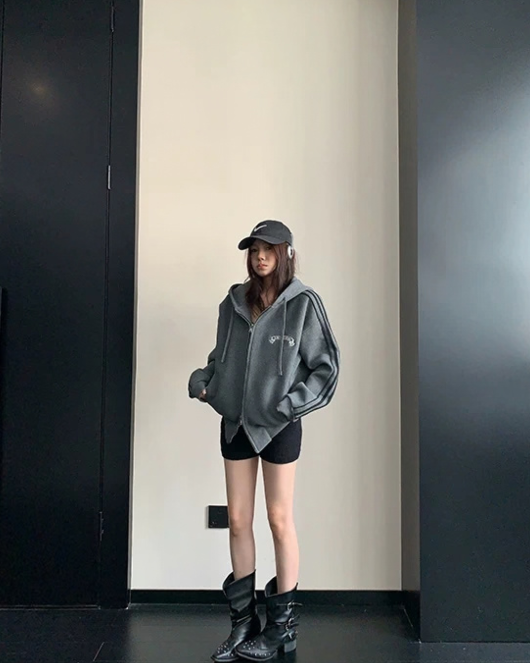 Side Line Double Zip Big Hoodie YLS1053
