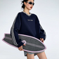 Vintage Striped Crew Neck Tops ICM0058