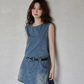 Sleeveless Denim Mini Dress SMS0016