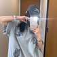 Butterfly Patch Short Sleeve T-Shirt YLS0836
