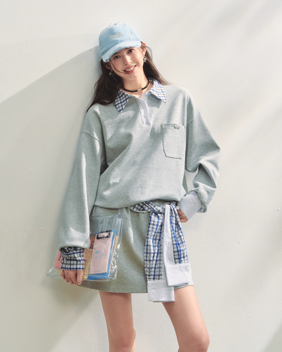 Paid Collar Polo Knit / Mini Skirt ASG0072