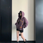 Patch Embroidered Distressed Hoodie  YLS1047