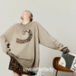 Vintage Printed Long-Sleeve T-Shirt / Leopard Skirt LLA0663