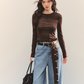 Retro Casual Khaki Jacket / Long-Sleeve Top ASG0052