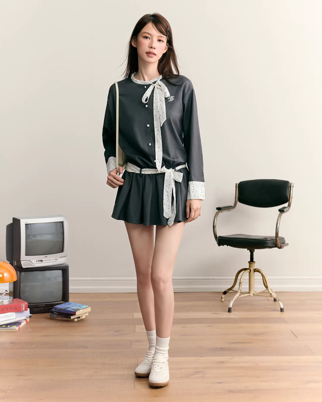 Striped Long Sleeve Dress MST0001
