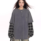 Plaid Two-Piece Long Sleeve T-Shirt BGS0046