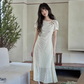 Cotton Apricot Long Dress SMS0026