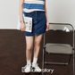 Marine Sleeveless Knit Top / Denim Mini Skirt LLA0505