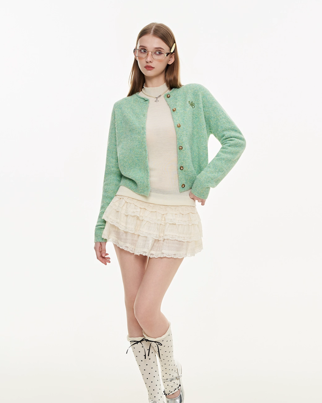 Round Neck Knit Cardigan MDB0009