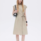 Flap Pocket French Sleeve Shirt Dress SHN0037