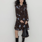 Retro Flower Print Dress VAS0184
