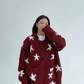 Star-Patterned Knit Cardigan YLS0952