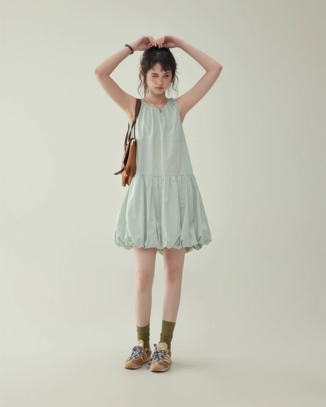 Balloon Sleeveless Dress AMU0039