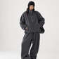 Half-Zip Stand Collar Fleece Top / Wide-Leg Sweatpants ACS0300