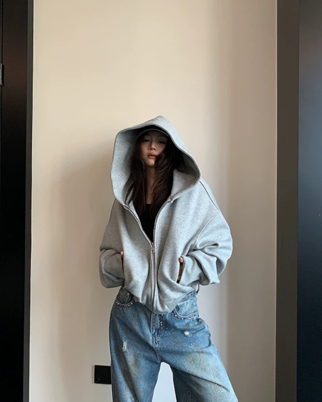 Back Logo Zip Hoodie YLS1036