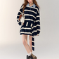 Border Half Button Dress ASG0018