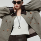 Flower Bijou Embroidered Zip Jacket FER0381