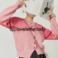 Pink Gradient Knit Cardigan LLA0417