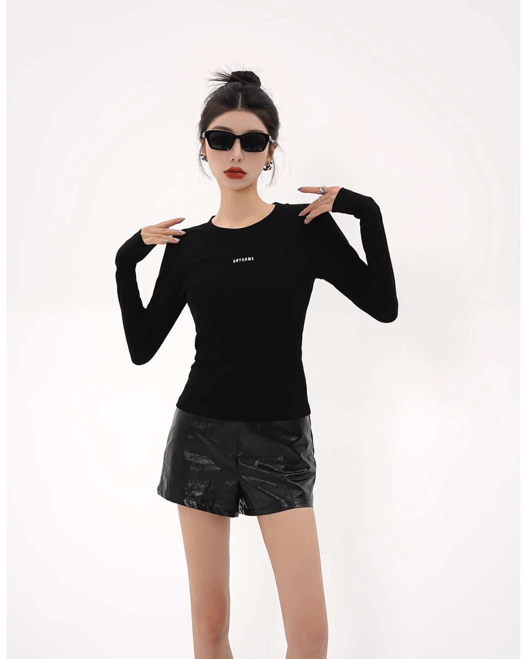 Front Mini Logo Cropped Tops SRS0276