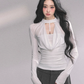 Choker Style Long Sleeve Top LAS0043
