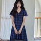 Checkered Long Flare Dress SMS0024