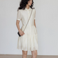 Plain Tiered Shirt Dress VAS0103