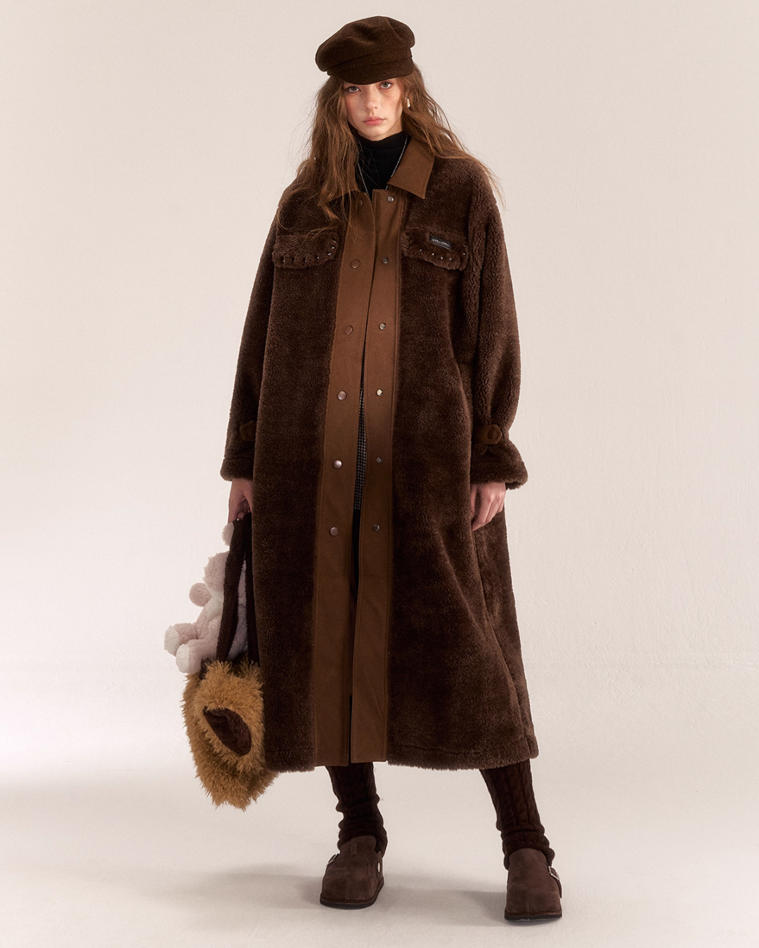 Denim Shearling Casual Coat  ASG0050