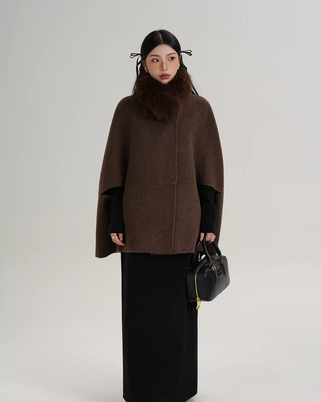 Fur Muffler Cape Coat SRS0402