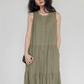 Tiered Gathered Long Dress VAS0119