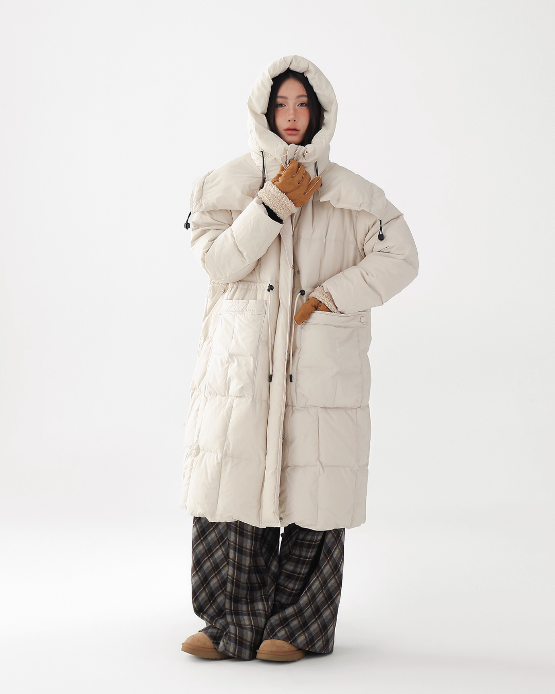 Stand Collar Down Long Coat ACS0331