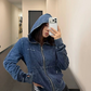 Denim Zip-Up Hoodie YLS1041