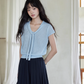 French Sleeve Knit Top SMS0027