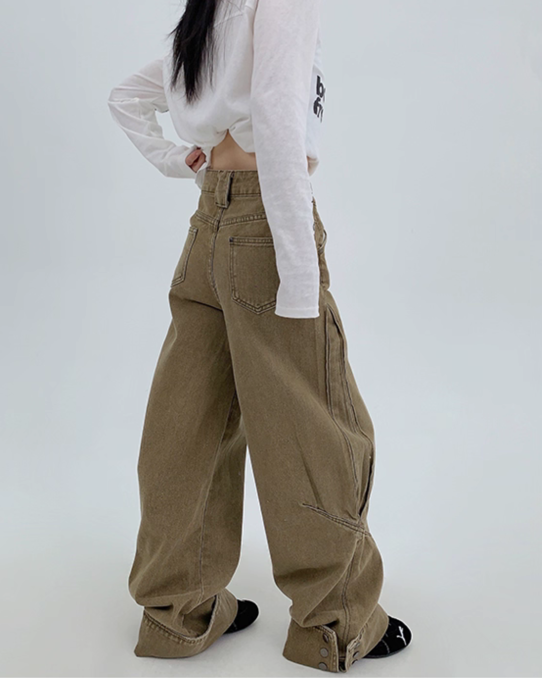 Vintage Straight Wide Pants YLS0972