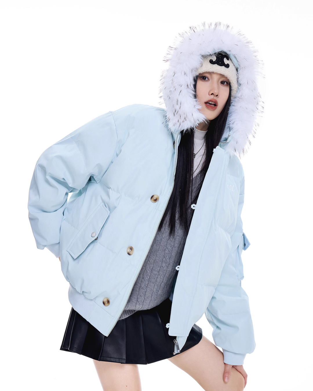 Fur Hood Down Jacket ICM0100