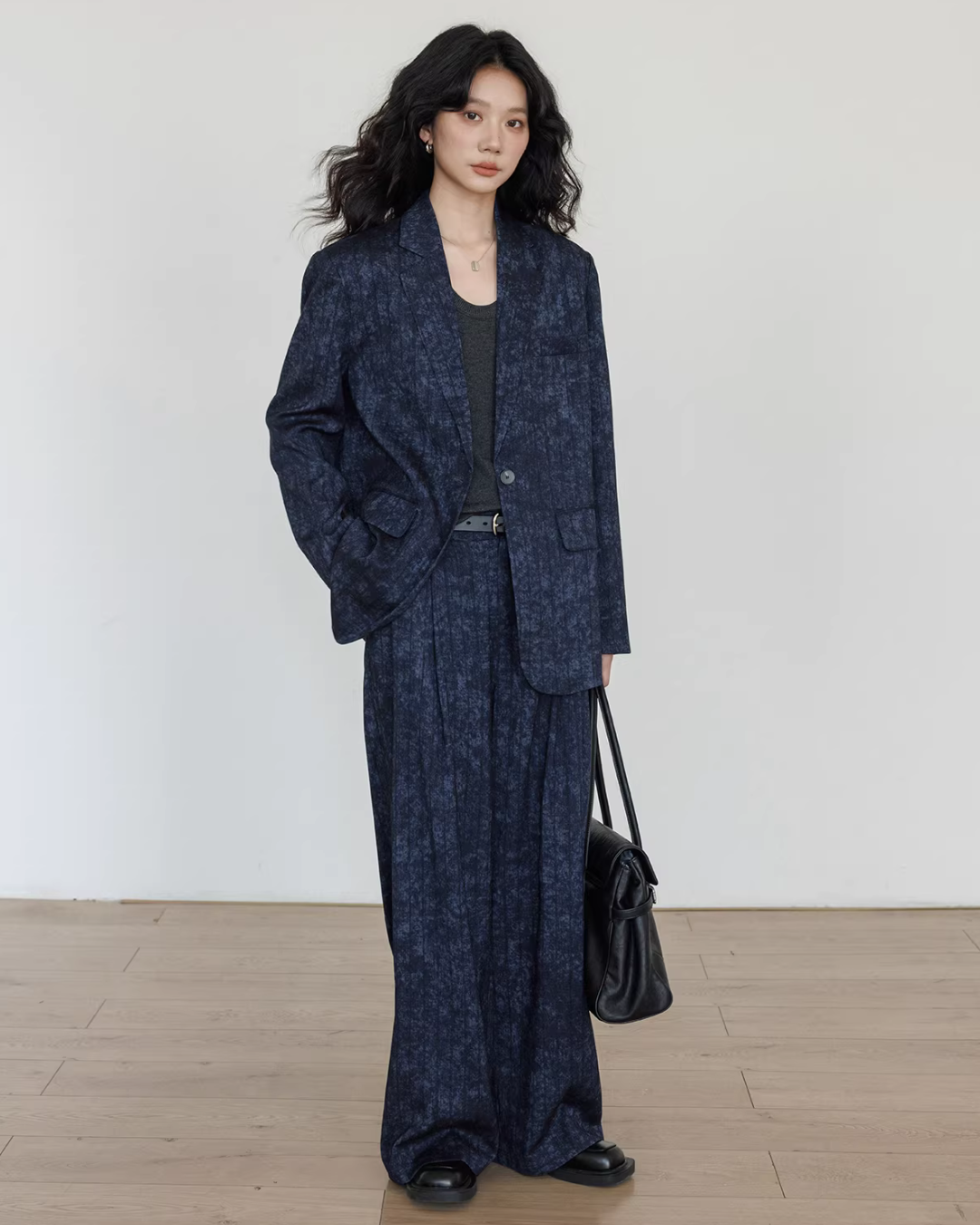 Linen Oversized Casual Jacket/Wide Pants VAS0181