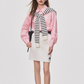 Loose Long-Sleeve Shirt / Border Top WEO0005