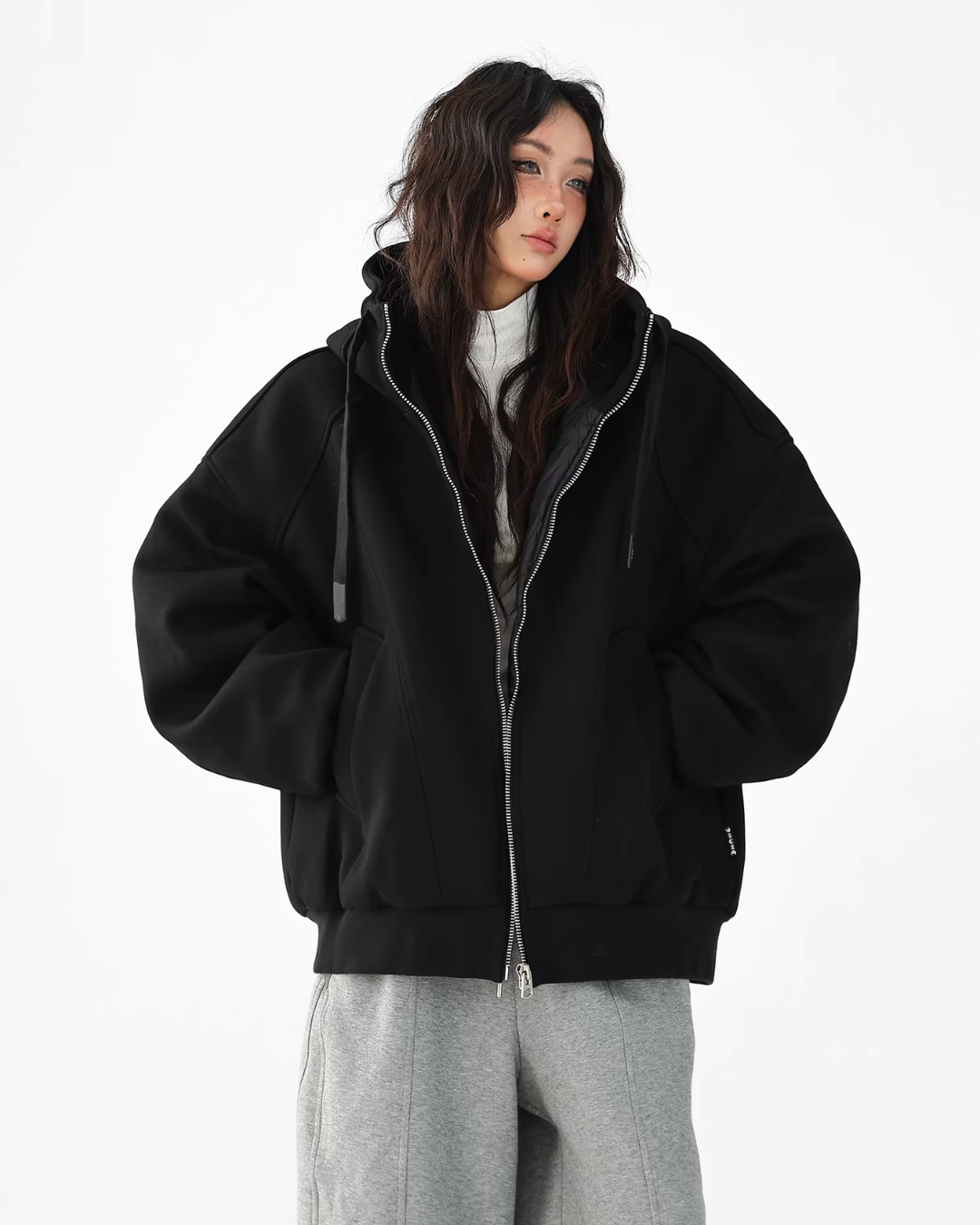 Stand Collar Hoodie Zip Jacket ACS0358